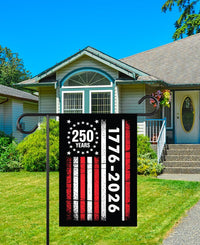250 Anniversary USA Garden Flag, 12x18 Double Sided Yard Flag, America 250th Decor, 1776-2026 Patriotic Outdoor Decor, 4th of July Gift
