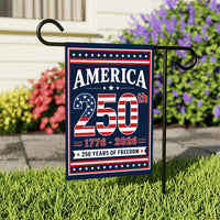 250 Anniversary USA Garden Flag, 12x18 Double Sided Yard Flag, America 250th Decor, 1776-2026 Patriotic Outdoor Decor, 4th of July Gift