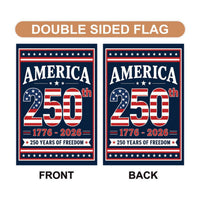 250 Anniversary USA Garden Flag, 12x18 Double Sided Yard Flag, America 250th Decor, 1776-2026 Patriotic Outdoor Decor, 4th of July Gift