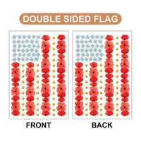 Poppy Memorial Day Garden Flag, 12x18 Double Sided Yard Flag, Patriotic Outdoor Decor, Veterans Remembrance Decor, Memorial Day Gift