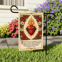 Sacred Heart of Jesus Garden Flag, 12x18 Double Sided Christian Yard Decor, Catholic Outdoor Decor, Faith Porch Flag, Religious Gift