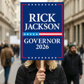 Rick Jackson For Georgia Governor 2026 Election Sign, Political Campaign Sign, Democrate, Governor Election 2026 Race Poster Sign