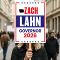 Zach Lahn For Iowa Governor 2026 Election Sign, Political Campaign Sign, Democratic party, Governor Election 2026 Race Poster Sign