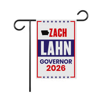 Zach Lahn For Iowa Governor 2026 Garden Flag, Double Sided, 2026 Governor Flag, Democratic party, Elections Flag, Race Red White & Blue Flag