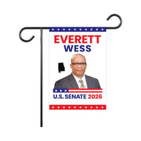 Everett Wess For Alabama Senate 2026 Garden Flag, Double Sided, 2026 Senate Flag, Elections Flag, Race Red White & Blue Flag