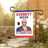 Everett Wess For Alabama Senate 2026 Garden Flag, Double Sided, 2026 Senate Flag, Elections Flag, Race Red White & Blue Flag