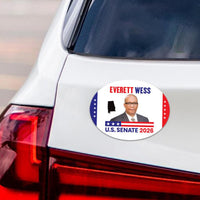 Everett Wess For Alabama Senate 2026 Car Magnet - Vote Everett Wess Vehicle Magnet, Alabama Senate Elections 2026 Magnet -6" x 4.5"
