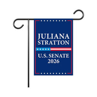 Juliana Stratton For Illinois Senate 2026 Garden Flag, Double Sided, 2026 Senate Flag, Elections Flag, Race Red White & Blue Flag