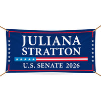 Juliana Stratton For Illinois U.S. Senate Banner Sign, 13 oz Waterproof US Senate Election 2026, Senate Vinyl Banner With Metal Grommets