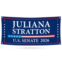Juliana Stratton For Illinois U.S. Senate Banner Sign, 13 oz Waterproof US Senate Election 2026, Senate Vinyl Banner With Metal Grommets