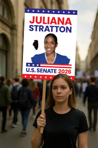 Juliana Stratton For Illinois Senate 2026 Election Sign, Political Campaign Sign, Senate Election 2026 Race Poster Sign
