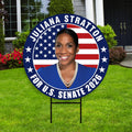 Juliana Stratton For Illinois Senate 2026 Yard Sign, Corrugated Plastic Senate Elections, Race Red White & Blue Yard Sign with Metal H-Stake