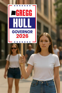 Gregg Hull For New Mexico Governor 2026 Election Sign, Political Campaign Sign, Democratic party, Governor Election 2026 Race Poster Sign