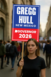Gregg Hull For New Mexico Governor 2026 Election Sign, Political Campaign Sign, Democratic party, Governor Election 2026 Race Poster Sign