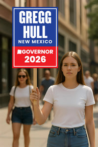 Gregg Hull For New Mexico Governor 2026 Election Sign, Political Campaign Sign, Democratic party, Governor Election 2026 Race Poster Sign