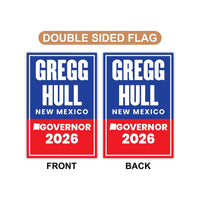 Gregg Hull For New Mexico Governor 2026 Garden Flag, Double Sided, 2026 Governor Flag, Elections Flag, Race Red White & Blue Flag