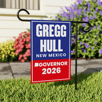 Gregg Hull For New Mexico Governor 2026 Garden Flag, Double Sided, 2026 Governor Flag, Elections Flag, Race Red White & Blue Flag