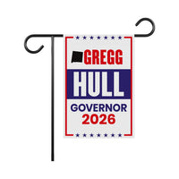 Gregg Hull For New Mexico Governor 2026 Garden Flag, Double Sided, 2026 Governor Flag, Elections Flag, Race Red White & Blue Flag