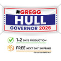 Gregg Hull For New Mexico U.S. Governor Banner Sign, 13 oz Waterproof US Governor Election 2026 Vinyl Banner With Metal Grommets