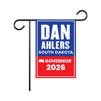 Dan Ahlers For South Dakota Governor 2026 Garden Flag, Double Sided, 2026 Governor Flag, Elections Flag, Race Red White & Blue Flag