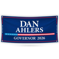 Dan Ahlers For South Dakota U.S. Governor Banner Sign, 13 oz Waterproof US Governor Election 2026 Vinyl Banner With Metal Grommets