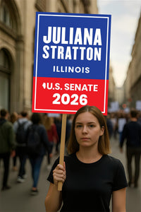 Juliana Stratton For Illinois Senate 2026 Election Sign, Political Campaign Sign, Senate Election 2026 Race Poster Sign