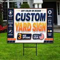 Custom Yard Sign, Personalized Logo Text Photo Message, Weatherproof Coroplast Sign, 12x18 18x24 24x36 H-Stake, Personalized Lawn Decor