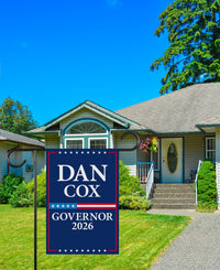 Dan Cox For Maryland Governor 2026 Garden Flag, Double Sided, 2026 Governor Flag,, Elections Flag, Race Red White & Blue Flag