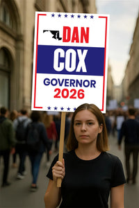 Dan Cox For Maryland Governor 2026 Election Sign, Political Campaign Sign, Democratic party, Governor Election 2026 Race Poster Sign