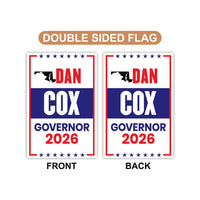 Dan Cox For Maryland Governor 2026 Garden Flag, Double Sided, 2026 Governor Flag,, Elections Flag, Race Red White & Blue Flag