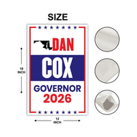 Dan Cox For Maryland Governor 2026 Garden Flag, Double Sided, 2026 Governor Flag,, Elections Flag, Race Red White & Blue Flag
