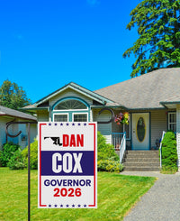 Dan Cox For Maryland Governor 2026 Garden Flag, Double Sided, 2026 Governor Flag,, Elections Flag, Race Red White & Blue Flag