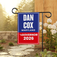 Dan Cox For Maryland Governor 2026 Garden Flag, Double Sided, 2026 Governor Flag,, Elections Flag, Race Red White & Blue Flag