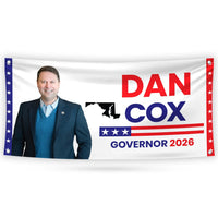Dan Cox For Maryland U.S. Governor Banner Sign, 13 oz Waterproof US Governor Election 2026 Vinyl Banner With Metal Grommets