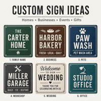 Custom Metal Sign with Text, Personalized Aluminum Sign for Home Business Events, Custom Wall Decor, Home Wall Plaque, Housewarming Gift