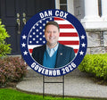 Dan Cox For Maryland Governor 2026 Yard Sign, Corrugated Plastic Governor Elections Race Red White & Blue Yard Sign with Metal H-Stake