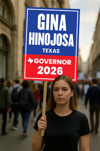 Gina Hinojosa For Texas Governor 2026 Election Sign, Political Campaign Sign, Republican party, Governor Election 2026 Race Poster Sign