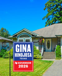 Gina Hinojosa For Texas Governor 2026 Garden Flag, Double Sided, 2026 Governor Flag, Republican, Elections Flag, Race Red White & Blue Flag