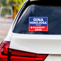 Gina Hinojosa For Texas Governor 2026 Vinyl Sticker, Vote Gina Hinojosa, Texas Governor Elections 2026 Bumper Sticker 6"x 4.5"