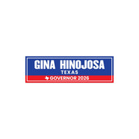 Gina Hinojosa For Texas Governor 2026 Car Magnet - Vote Gina Hinojosa Vehicle Magnet, Texas Governor Elections 2026 Magnet - 10" x 3"