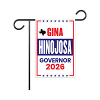 Gina Hinojosa For Texas Governor 2026 Garden Flag, Double Sided, 2026 Governor Flag, Republican, Elections Flag, Race Red White & Blue Flag
