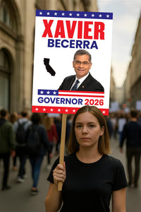 Xavier Becerra For California Governor 2026 Election Sign, Political Campaign Sign, Democratic party, Governor Election 2026 Poster Sign
