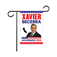 Xavier Becerra For California Governor 2026 Garden Flag, Double Sided, 2026 Governor Flag, Elections Flag, Race Red White & Blue Flag