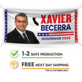 Xavier Becerra For California U.S. Governor Banner Sign, 13 oz Waterproof US Governor Election 2026 Vinyl Banner With Metal Grommets