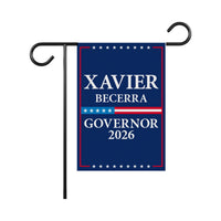 Xavier Becerra For California Governor 2026 Garden Flag, Double Sided, 2026 Governor Flag, Elections Flag, Race Red White & Blue Flag
