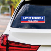 Xavier Becerra For California Governor 2026 Vinyl Sticker, Vote Xavier Becerra, California Governor Elections 2026 Bumper Sticker 10" x 3"