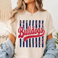 Vintage Varsity Tigers Shirt, Retro Mascot Spirit Tee, Red Blue School Spirit Shirt, Game Day Tiger Fan Outfit, Team Mom Gift for Her