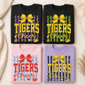 Personalized Tigers Cheer Shirt, Custom School Mascot Tee, Cute Varsity Cheerleader Graphic, Game Day Spirit Outfit, Cheer Team Gift