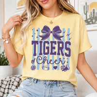 Personalized Tigers Cheer Shirt, Custom School Mascot Tee, Cute Varsity Cheerleader Graphic, Game Day Spirit Outfit, Cheer Team Gift