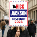 Rick Jackson For Georgia Governor 2026 Election Sign, Political Campaign Sign, Democrate, Governor Election 2026 Race Poster Sign